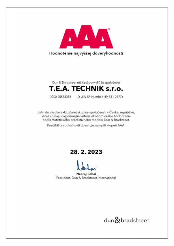AAA certifikát